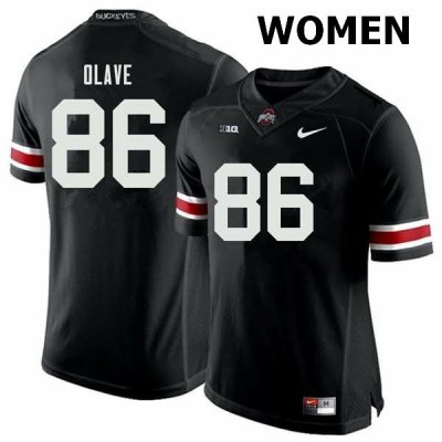 Women's Ohio State Buckeyes #86 Chris Olave Black Nike NCAA College Football Jersey New OMJ6744RL